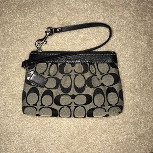 Black coach wristlet